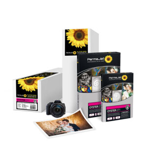 A selection of sheet and roll boxes for PermaJet Oyster 271 Inkjet Paper.