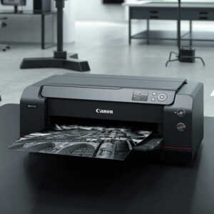 A Canon imagePROGRAF PRO 1100 with a print on it