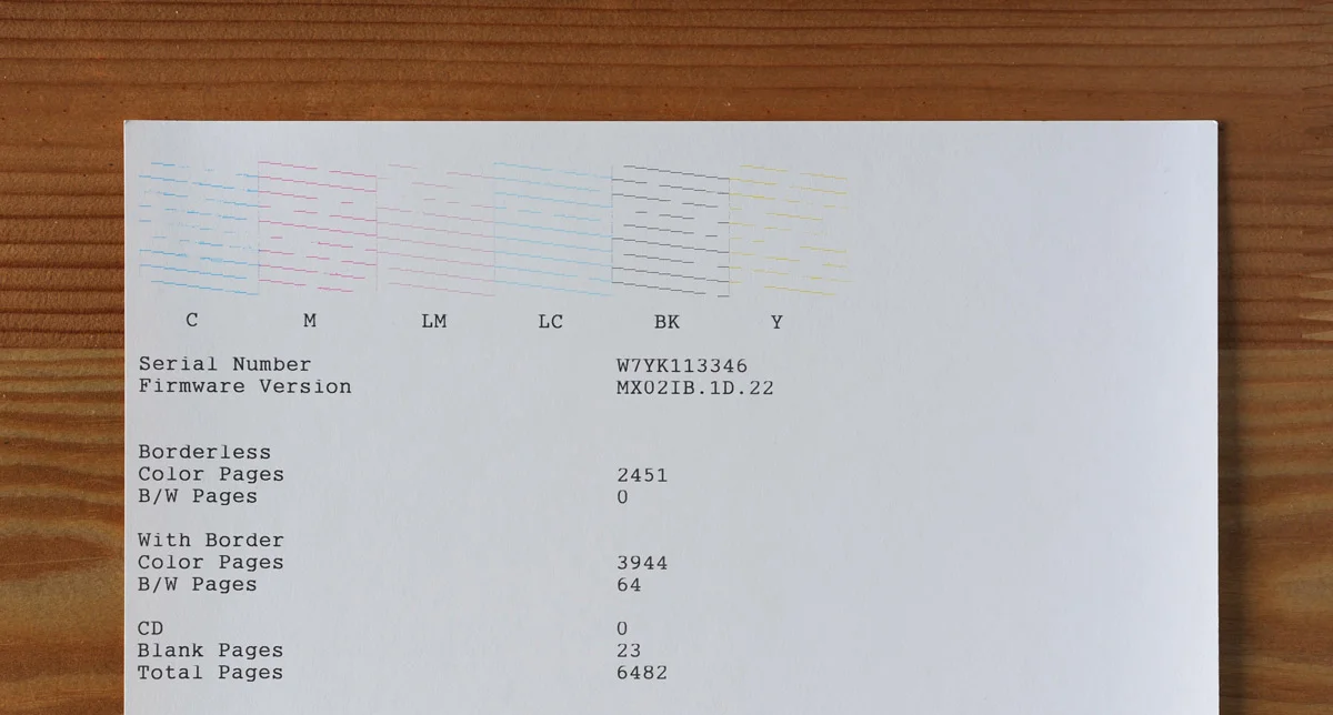 Printer nozzle check